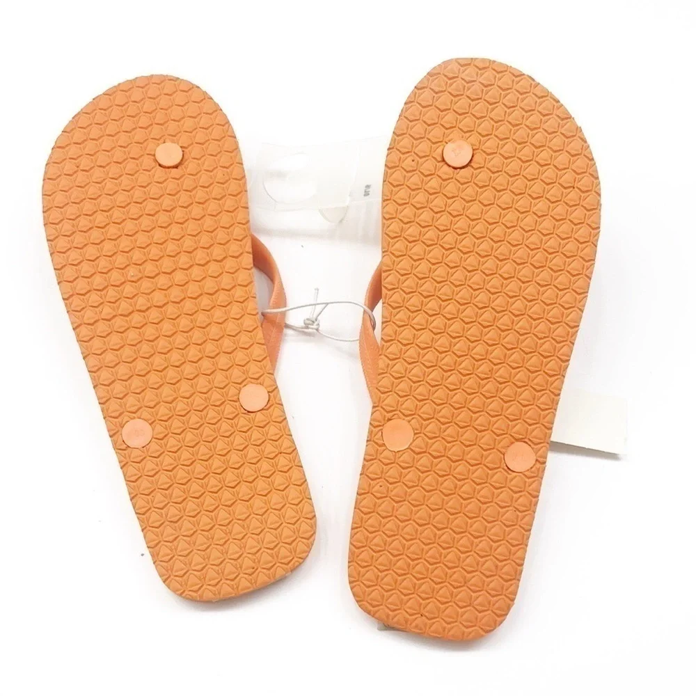 NEW Walmart men's orange beach flip flop sandals